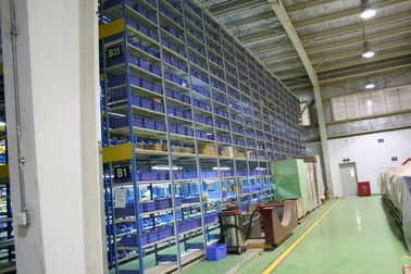 Çok-katmanlı Çelik Döşeme Sanayi Asma Kat 7.5m Yükseklik ile Mavi / Sarı